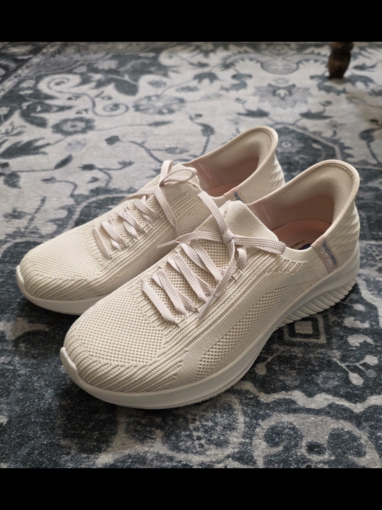 Skechers Shoes - Skechers Pale Pink Knit Slip-Ins Natural Training Sneakers Size 9